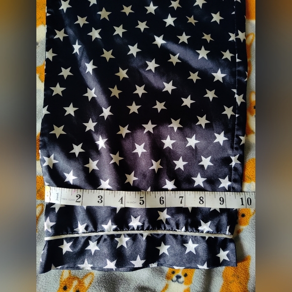 Nasty Gal B/W Star Satin Pants - Picture 5 of 6